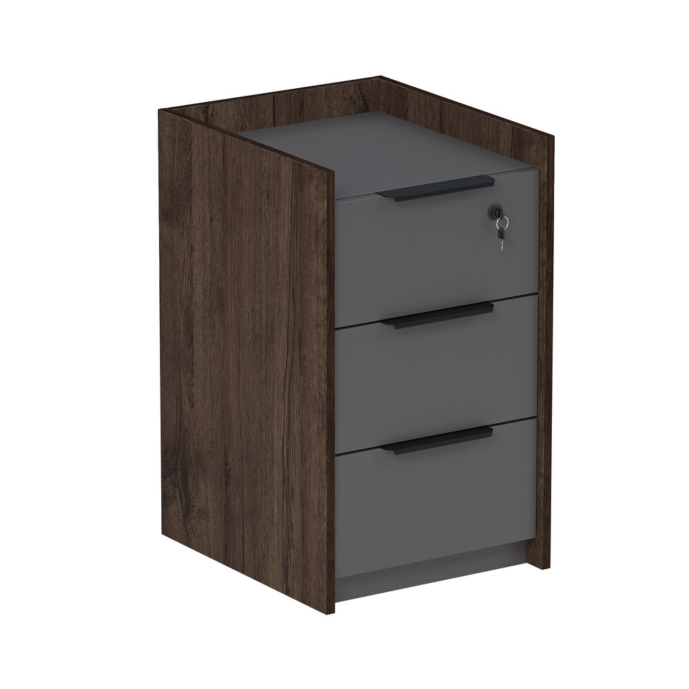 Тумба подкатная, с ящиками (метабокс), с код замком