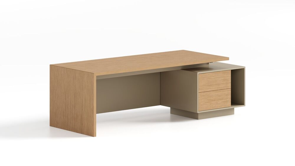 Стол руководителя с короткой тумбой (универсальный)