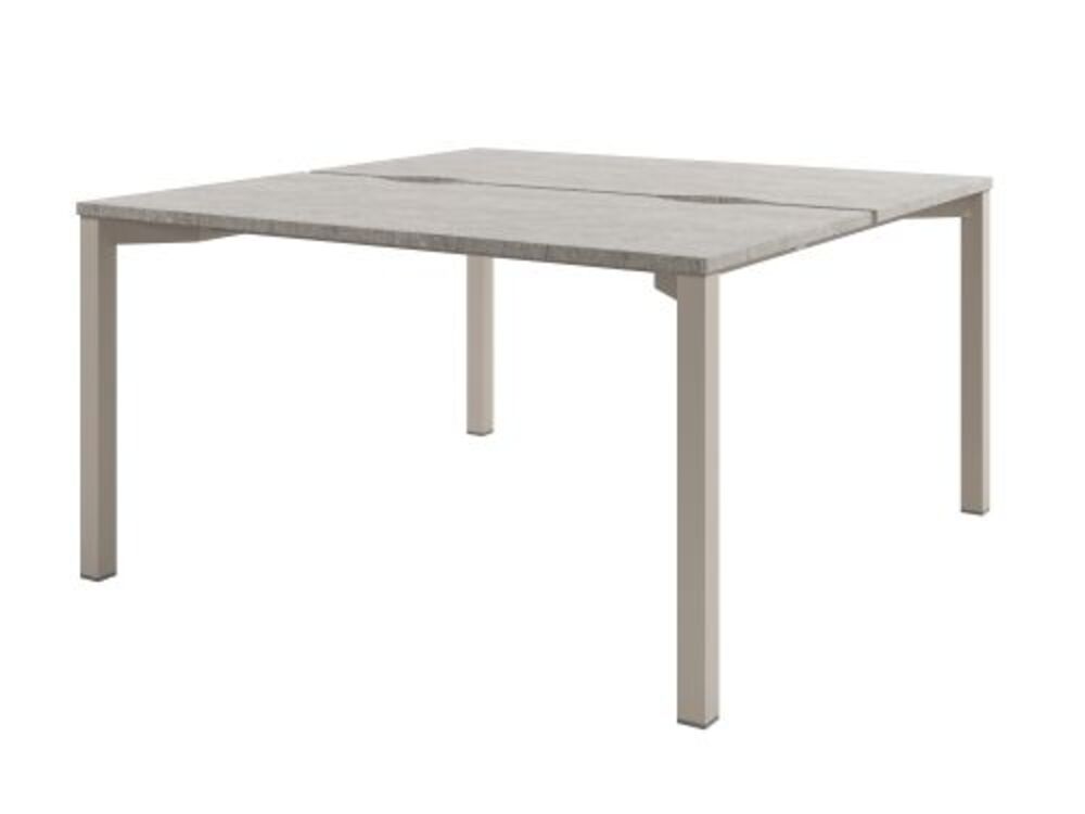 Стол-тандем на металлокаркасе на 2 рабочих места