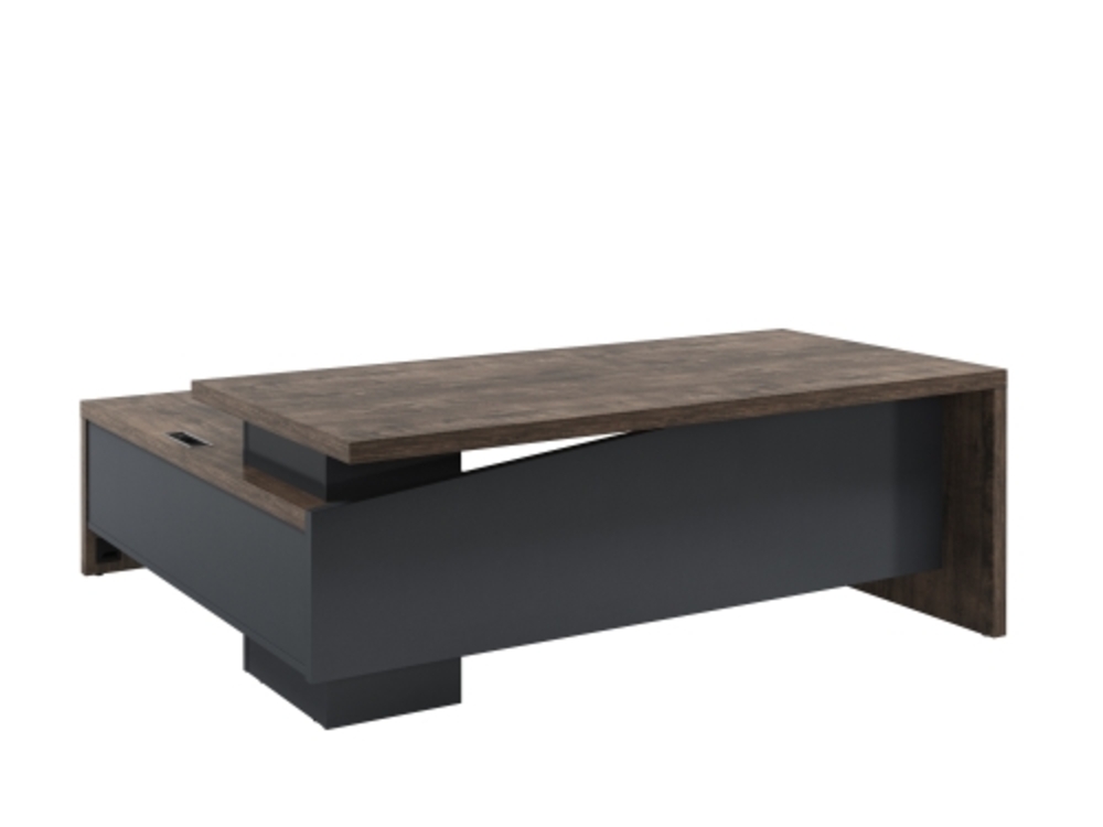 Стол руководителя с опорной тумбой (правый)