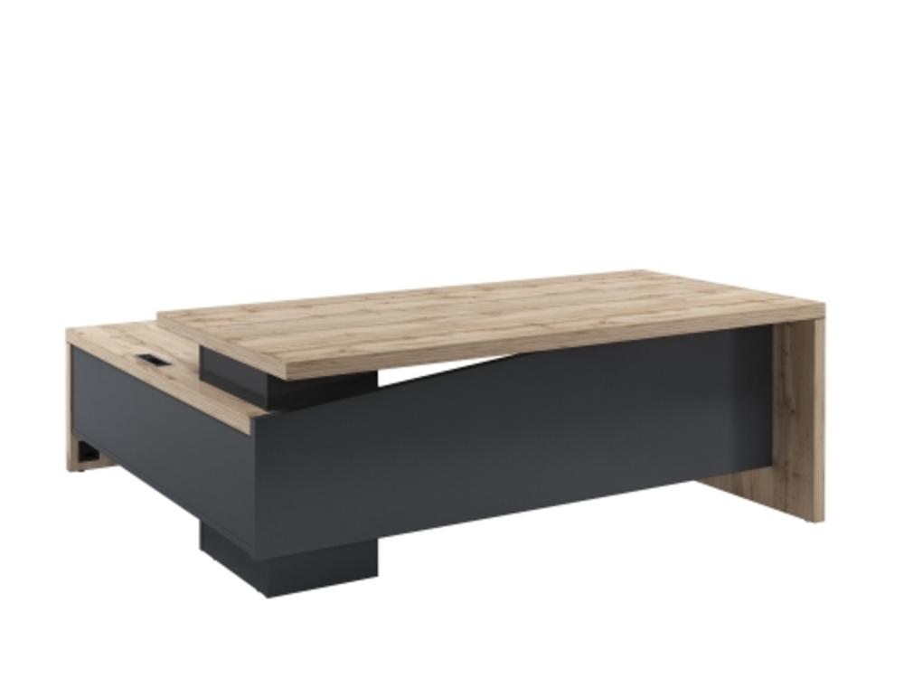 Стол руководителя с опорной тумбой (правый)