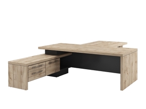 Стол руководителя с опорной тумбой (левый)