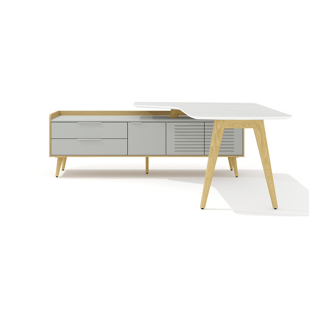 Стол рабочий интегральный с опорной тумбой