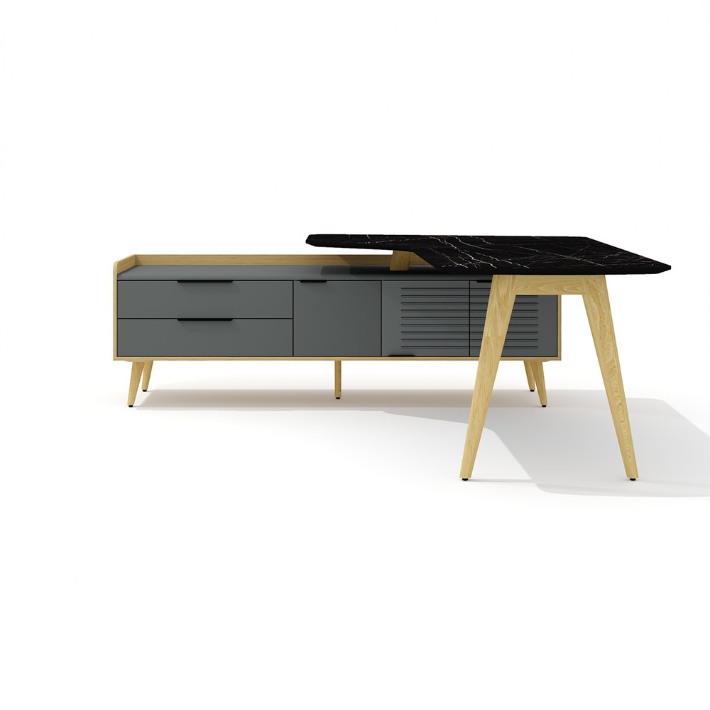 Стол рабочий интегральный с опорной тумбой