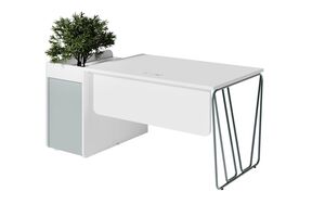 Композиция стол с ажурной ногой и тумбами