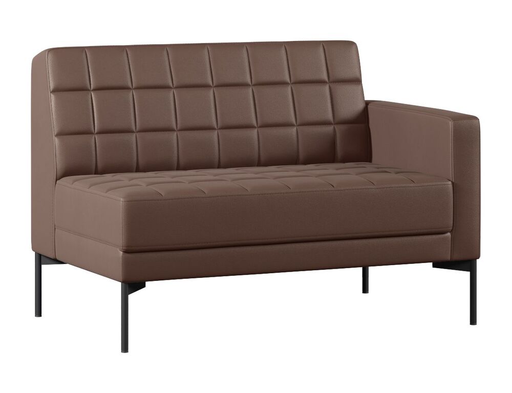 Секция с подлокотником двухместный левый