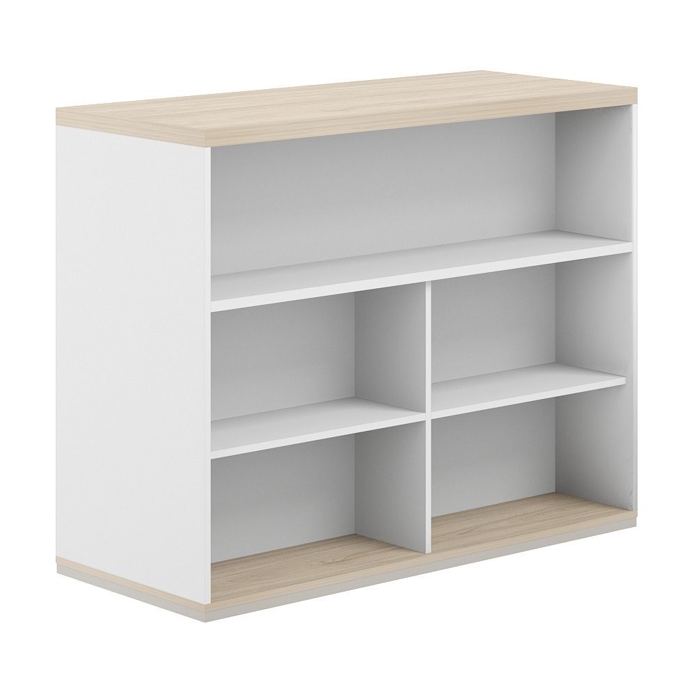 Стеллаж-комбо 2-стор. 1438 с топом, с экраном ЛДСП