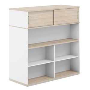 Стеллаж-комбо 2-стор. 1638 с антресолью, с экраном ЛДСП