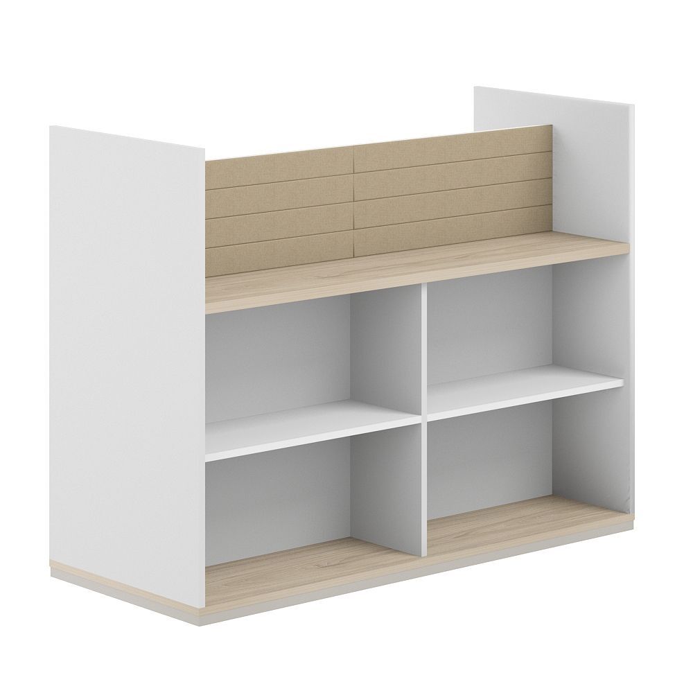 Стеллаж-комбо 2-стор. 1638, с экраном тканевым низким