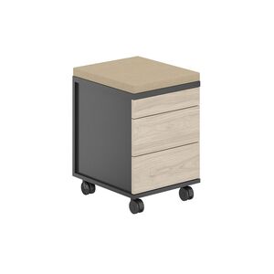 Тумба мобильная 2 ящ. метаб.+лот.ящ.+подушка