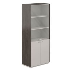 Шкаф высокий со стеклом прозрачным