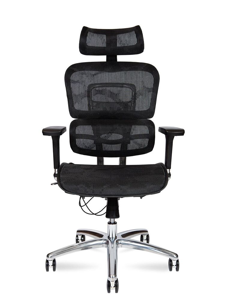 Кресло руководителя Kron aluminium black