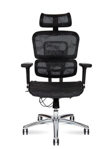 Кресло руководителя Kron aluminium black