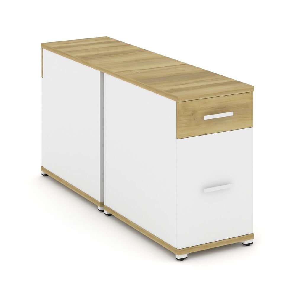 Тумба двухсторонняя опорная/приставная 1 ящик + 1 распашной фасад