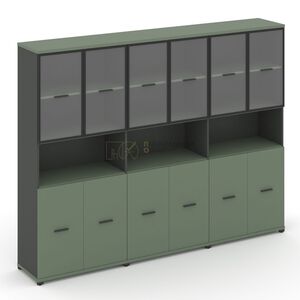 Шкаф три широкие секции, 5 ниш