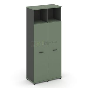 Шкаф две узкие секции, 5 ниш