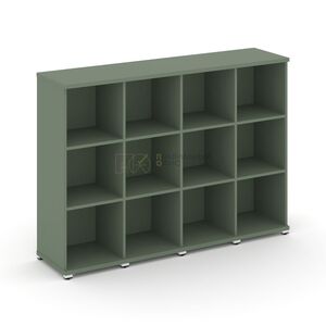 Стеллаж четыре узкие секции, 3 ниши