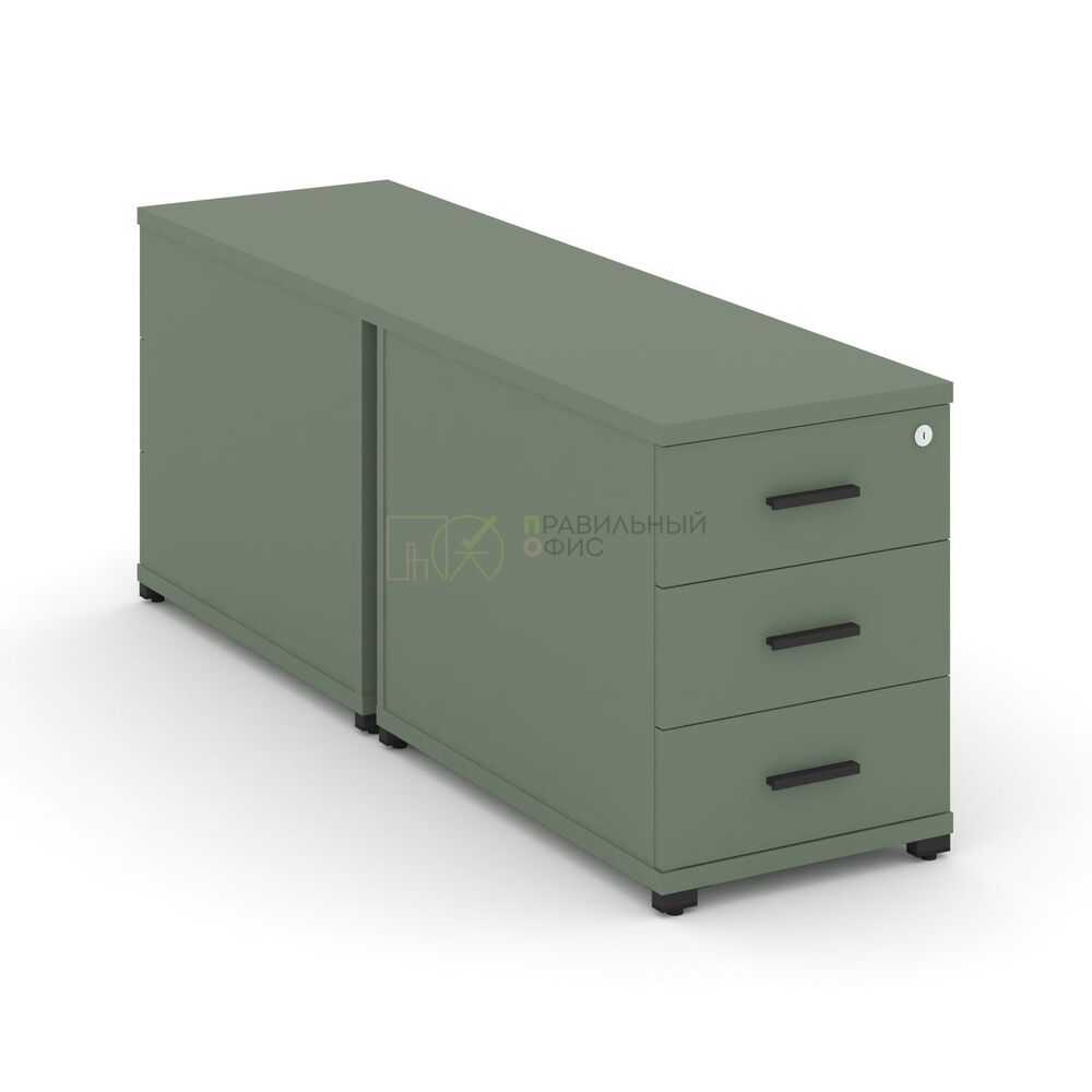 Тумба двухсторонняя опорная/приставная 3 ящика