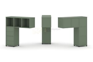 Надставка низкая + (Задняя стенка - 5 шт) + (Блок 2 ящика - 2 шт)