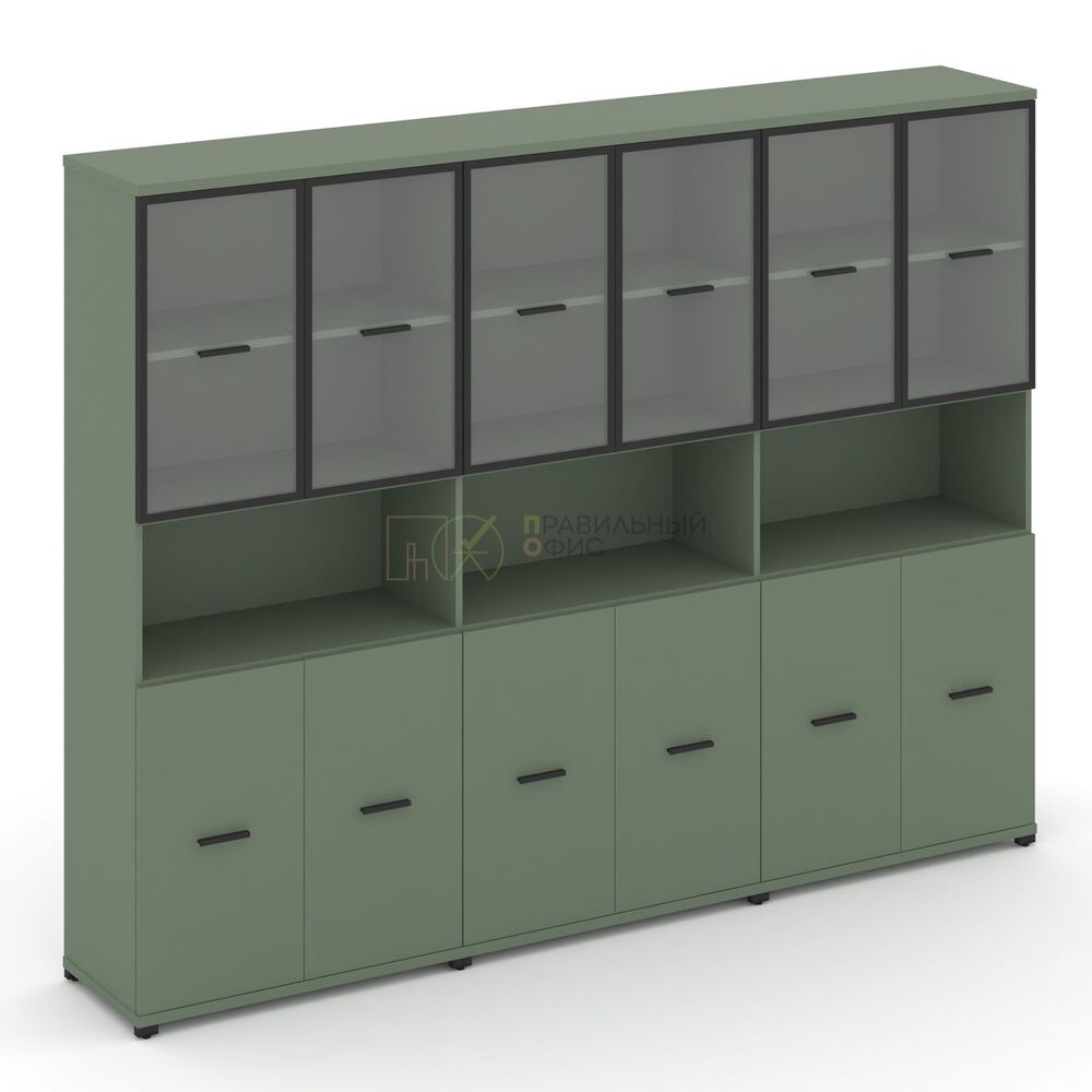 Шкаф три широкие секции, 5 ниш