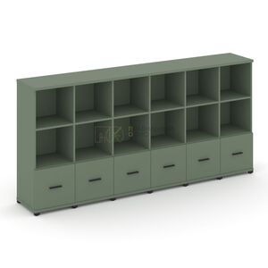 Шкаф шесть узких секций, 3 ниши