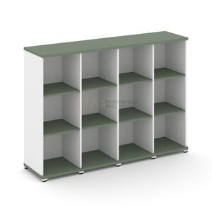 Стеллаж четыре узкие секции, 3 ниши