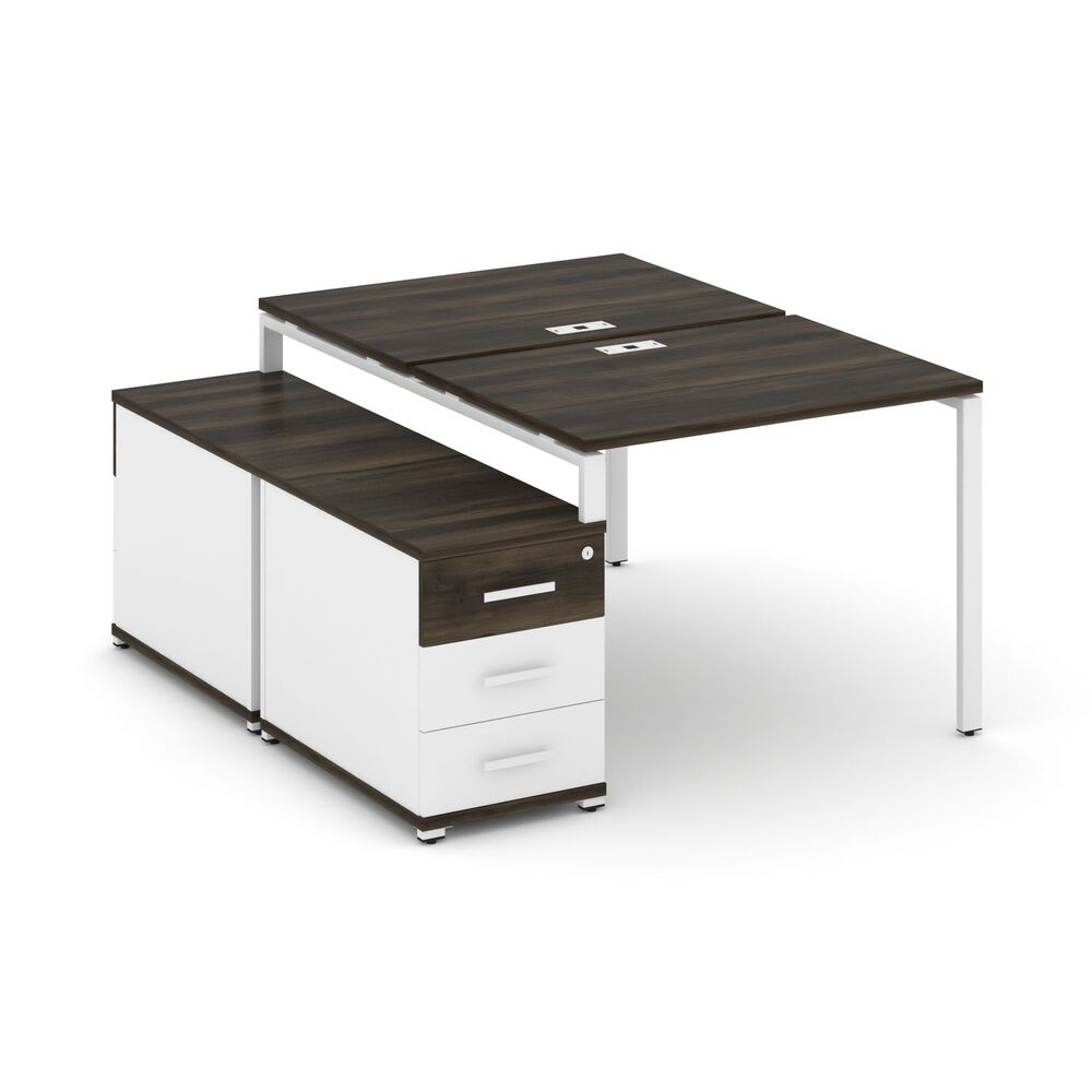 Рабочая станция на 2 места с двухсторонней опорной тумбой