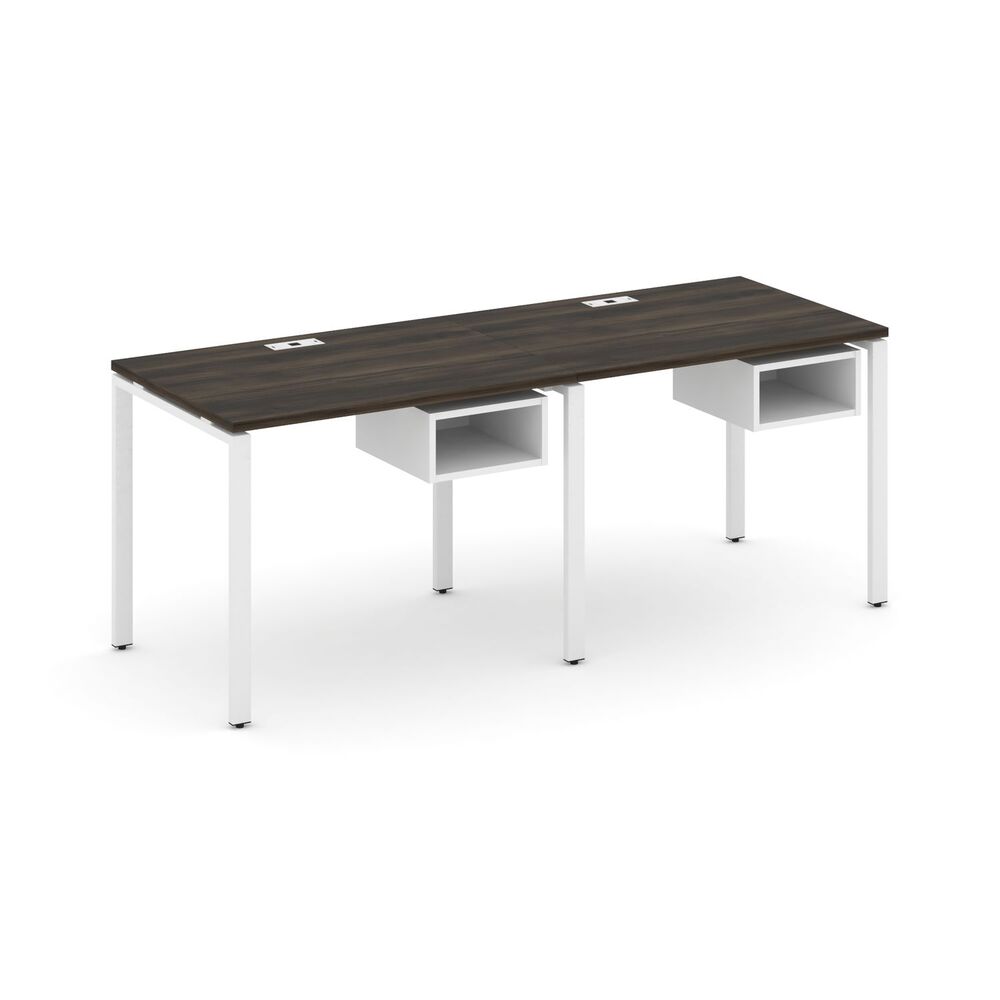 Рабочая станция односторонняя с подвесными тумбами на 2 места