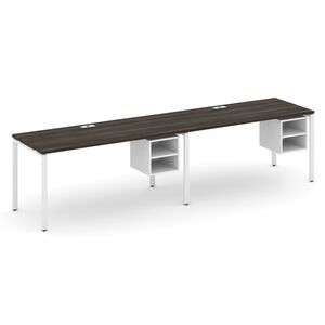 Рабочая станция односторонняя с подвесными тумбами на 2 места