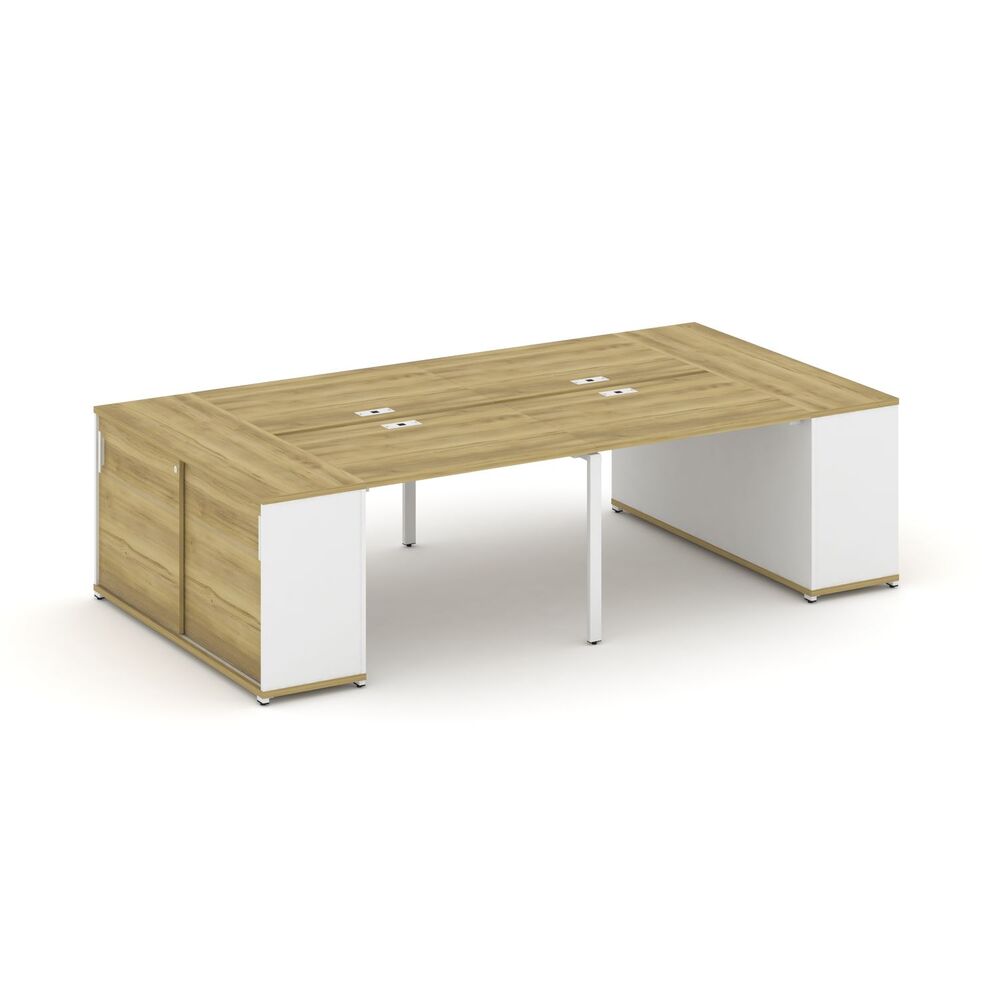 Рабочая станция с опорными шкафами купе