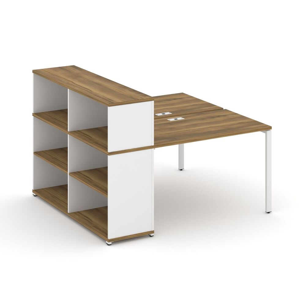 Рабочая станция с опорным стеллажом с надставкой низкой