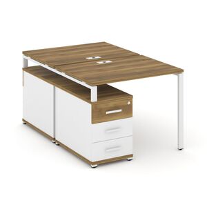 Рабочая станция на 2 места с двухсторонней опорной тумбой