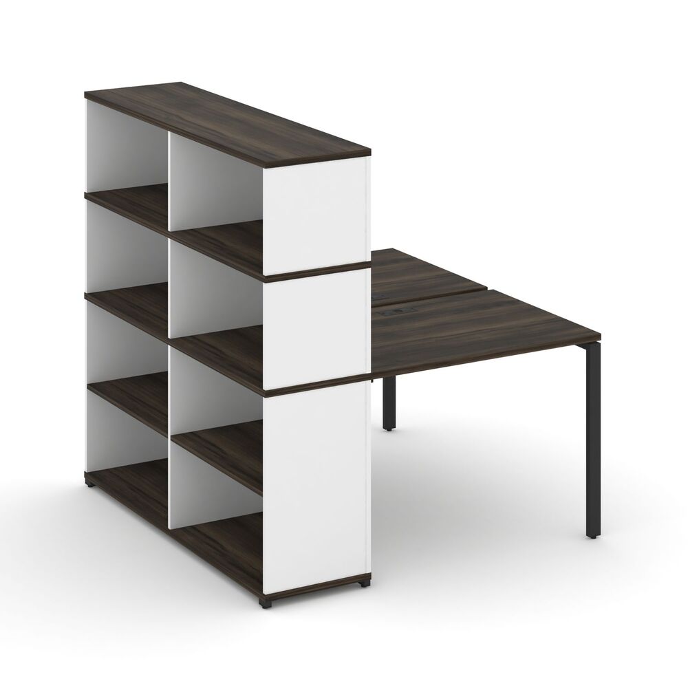 Рабочая станция с опорным стеллажом с надставкой высокой