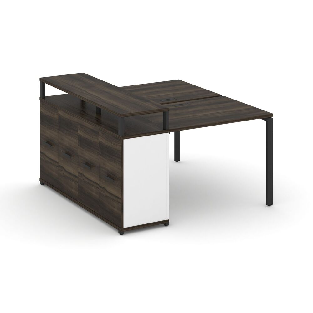 Рабочая станция с опорным распашным шкафом с верхним горизонтом