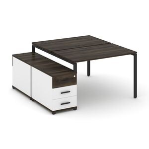 Рабочая станция на 2 места с двухсторонней опорной тумбой