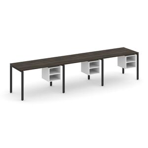 Рабочая станция односторонняя с подвесными тумбами на 3 места