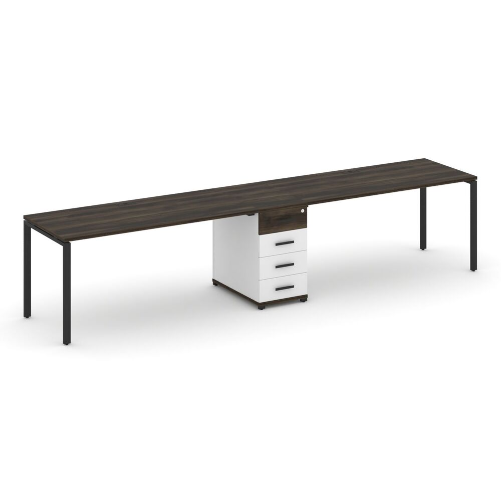 Рабочая станция на 2 места с одной опорной тумбой