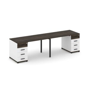 Рабочая станция на 2 места с двумя опорными тумбами