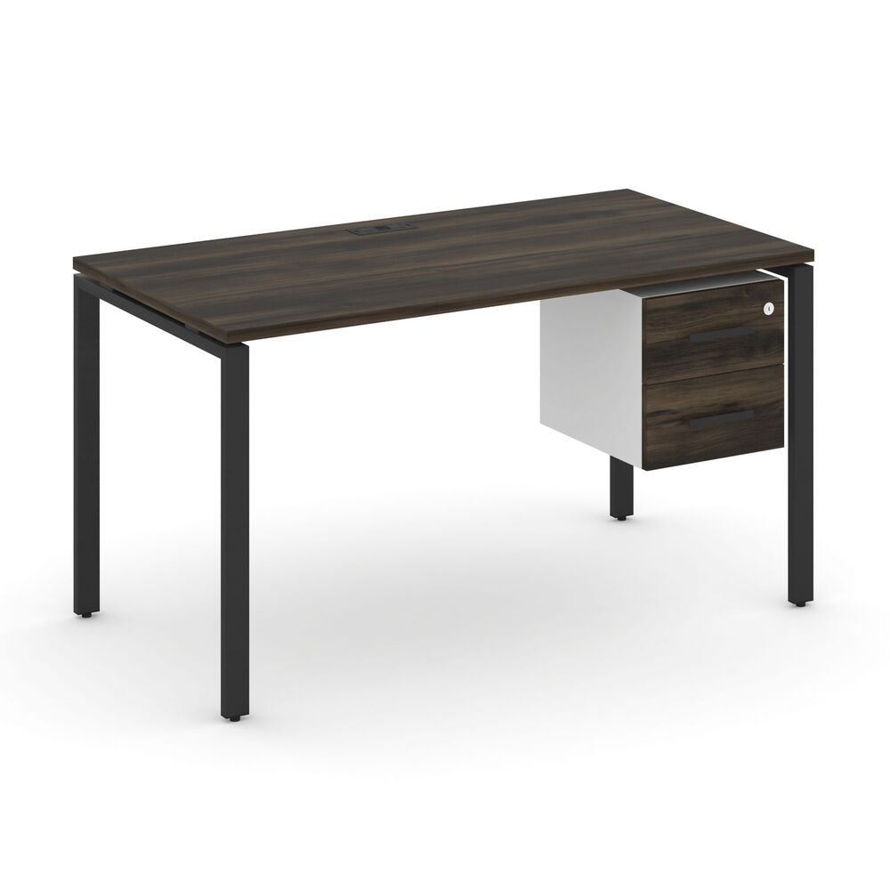 Стол рабочий с подвесной тумбой с двумя ящиками