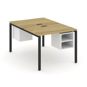 Рабочая станция двухсторонняя с подвесными тумбами на 2 места