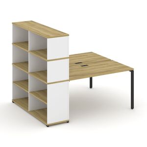 Рабочая станция с опорным стеллажом с надставкой высокой