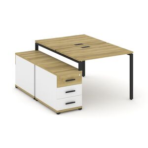 Рабочая станция на 2 места с двухсторонней опорной тумбой