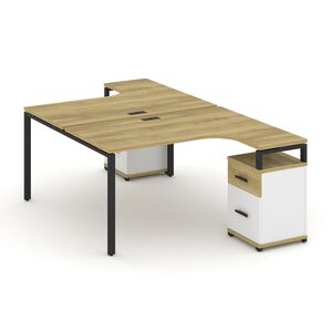 Рабочая станция с двумя опорными тумбами