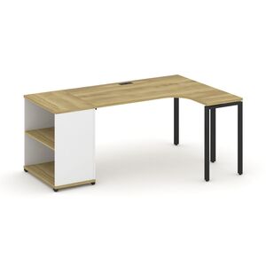 Стол эргономичный с опорным стеллажом правый