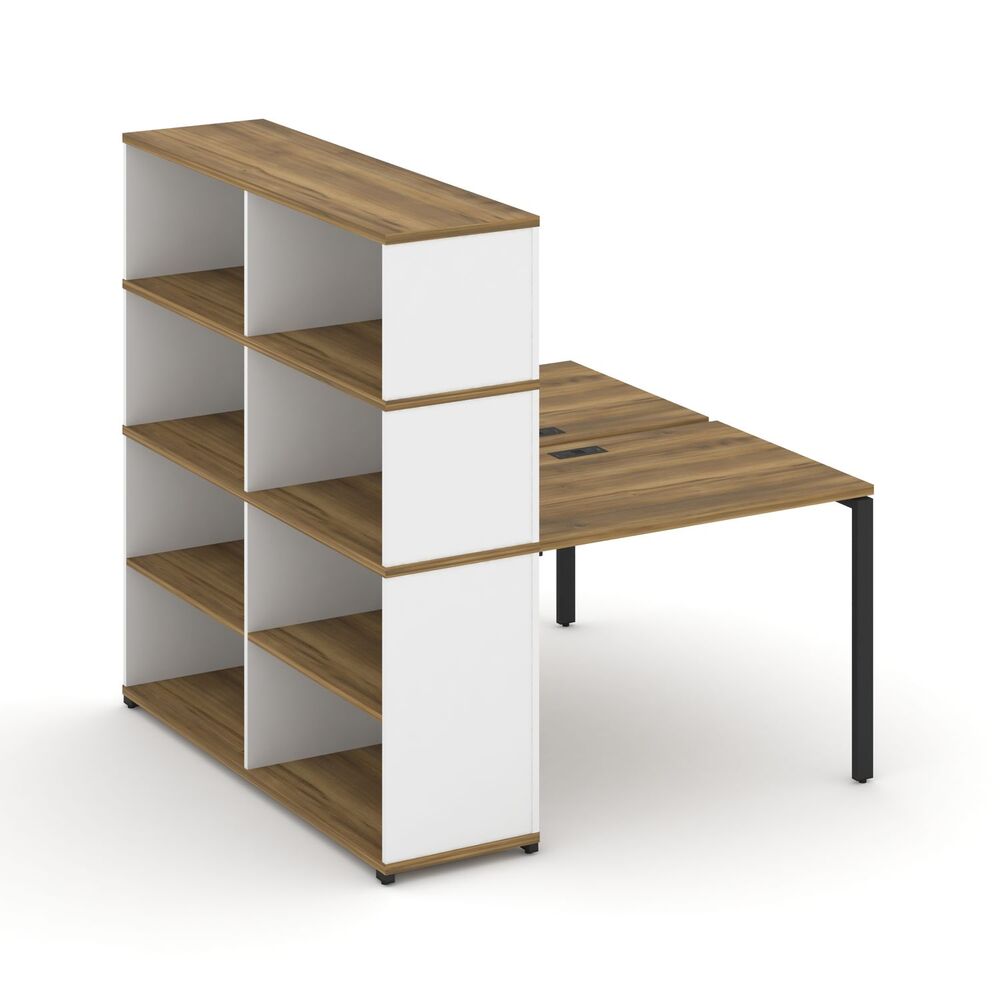 Рабочая станция с опорным стеллажом с надставкой высокой