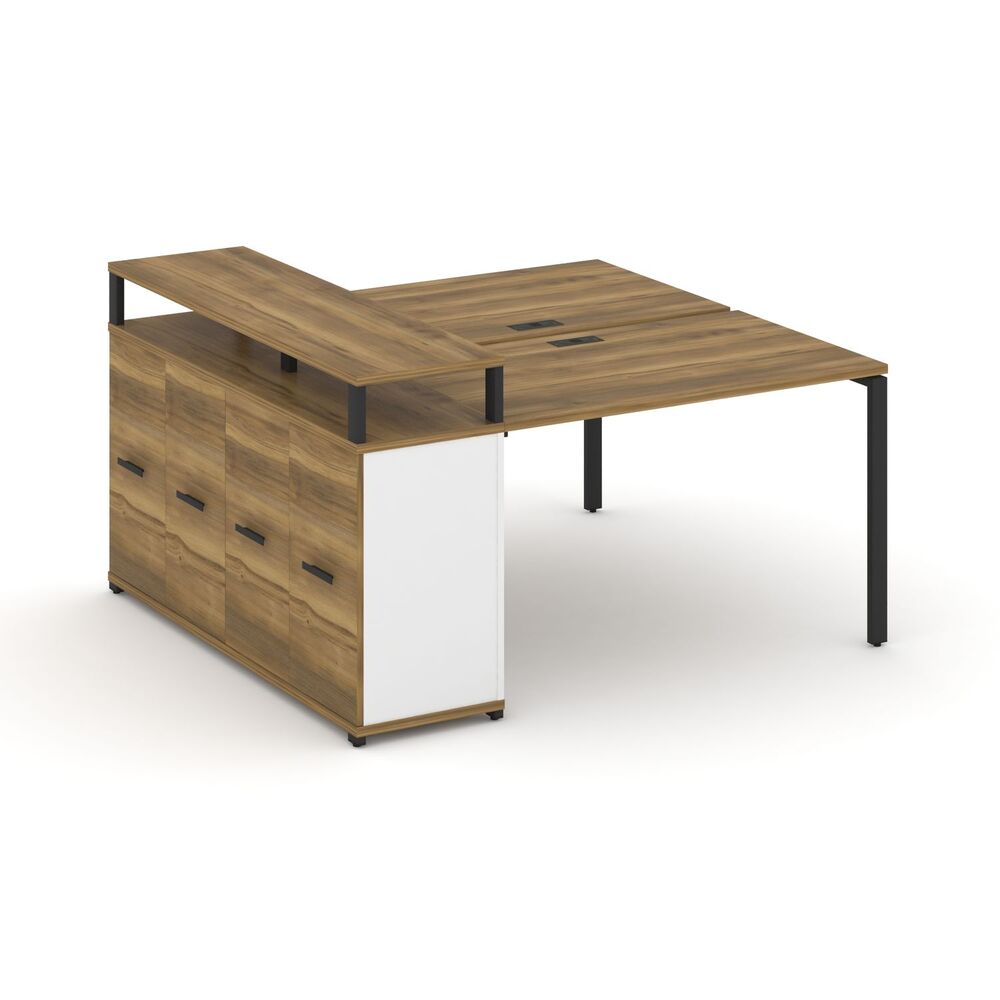 Рабочая станция с опорным распашным шкафом с верхним горизонтом