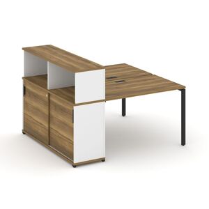 Рабочая станция с опорным шкафом купе с надставкой низкой