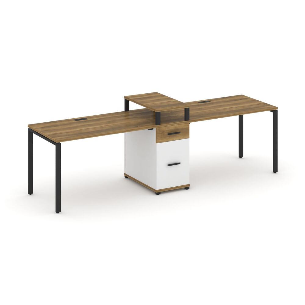 Рабочая станция на 2 места с одной опорной тумбой