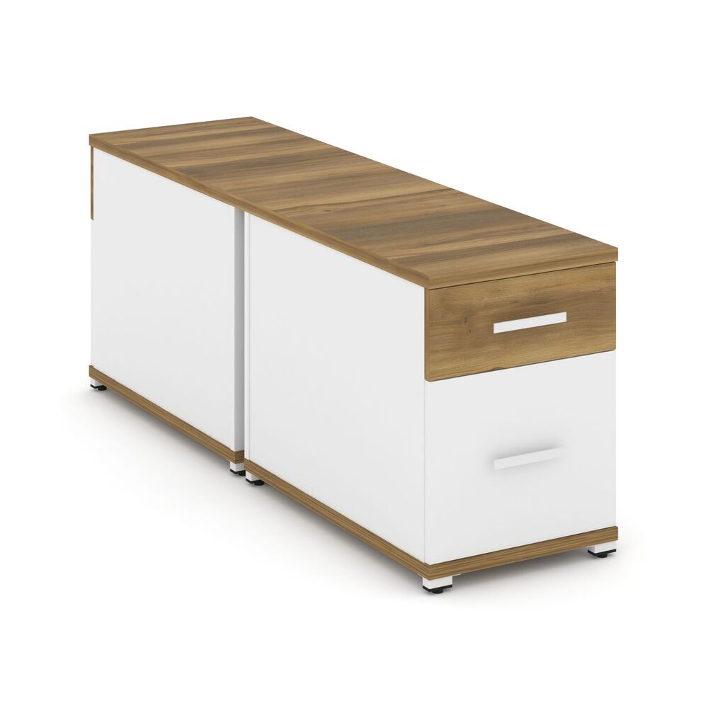 Тумба двухсторонняя опорная/приставная 1 ящик + 1 распашной фасад