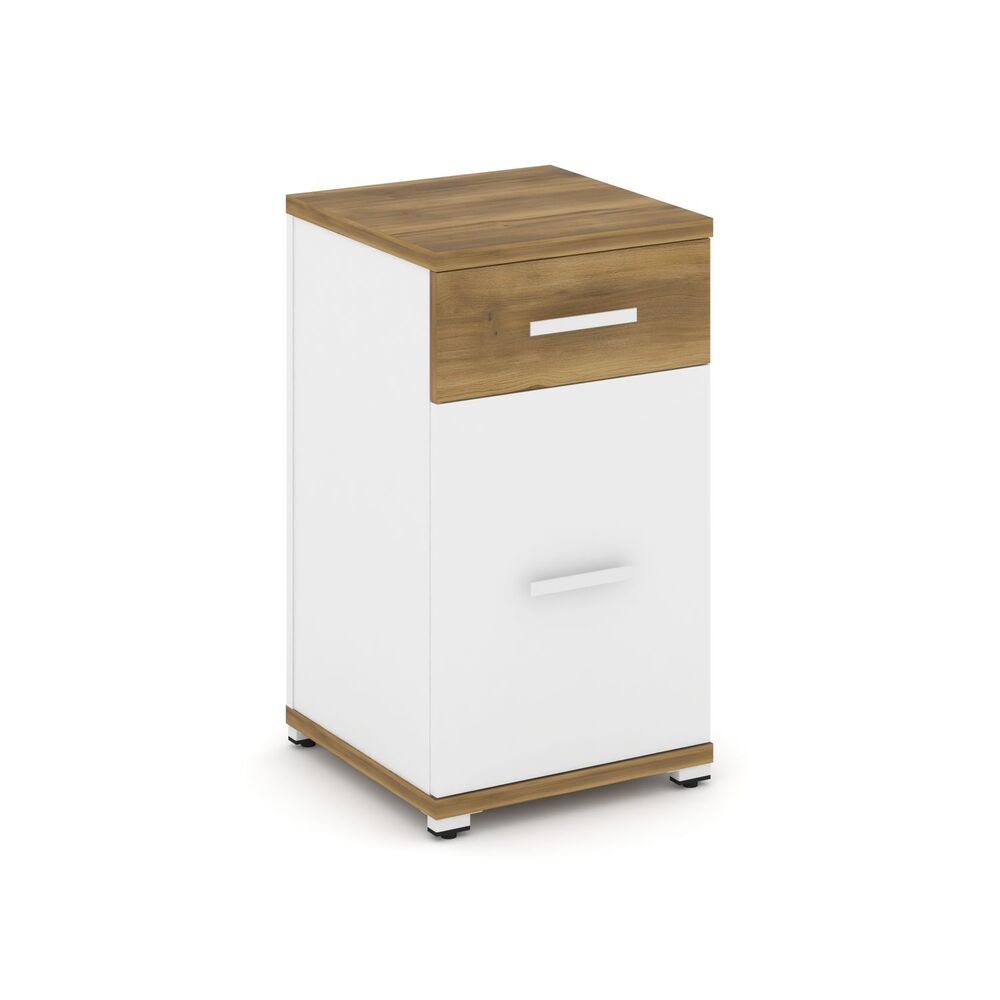 Тумба опорная/приставная 1 ящик + 1 распашной фасад